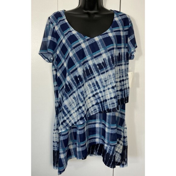Skyes The Limit Dresses & Skirts - NWT Skyes The Limit Blue Checkered Layered Dress Size L